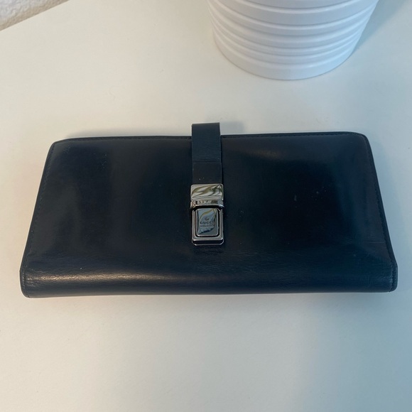 Vintage GUCCI Tom Ford Era Leather Bifold Long Wallet - Picture 10 of 14